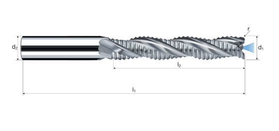 Cylindrical/Square end mills AX-FPS product photo front L