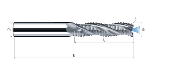 Cylindrical/Square end mills AX-FPS product photo front L