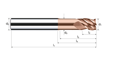 Cylindrical/Square end mills NX product photo front L