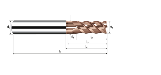 Zylindrische Fräser HX Produktbild front L