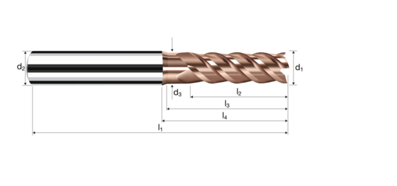 Cylindrical/Square end mills HX product photo front L