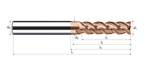 Cylindrical/Square end mills SX product photo front L