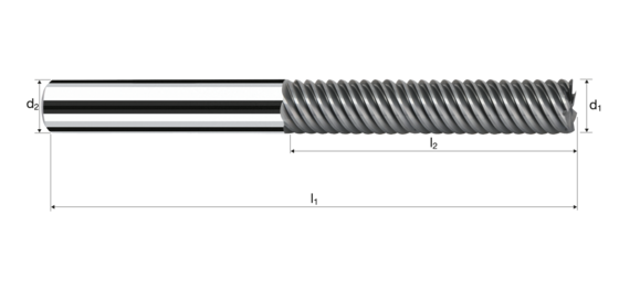 Cylindrical/Square end mills MulticutXF product photo front L