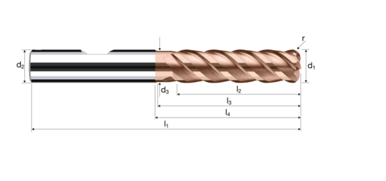 Eckradiusfräser HX Produktbild front L