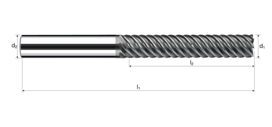 Cylindrical/Square end mills E-Cut product photo front L