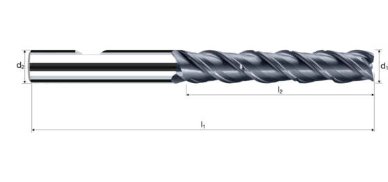 Cylindrical/Square end mills E-Cut product photo front L