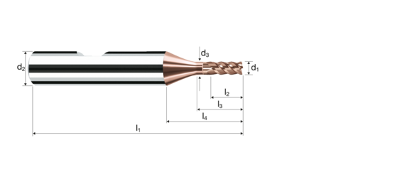 Cylindrical/Square end mills HX product photo front L