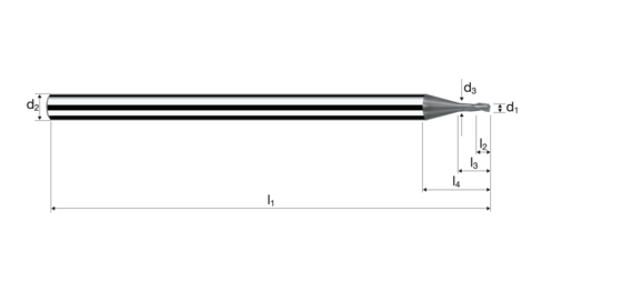 Cylindrical/Square end mills Microcut product photo front L