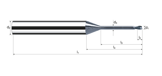 Cylindrical/Square end mills MicroX product photo front L