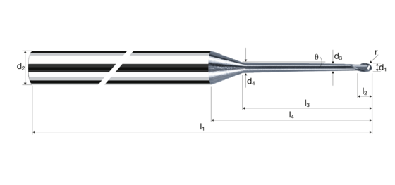 Kugelkopffräser MicroX Produktbild front L