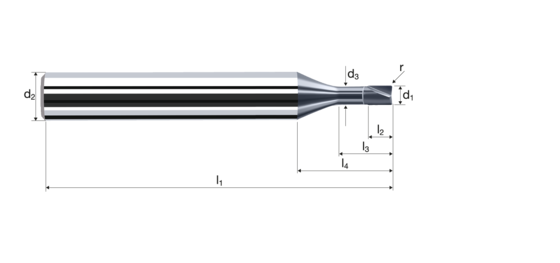 Corner radius end mills Microcut product photo front L