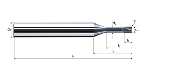 Corner radius end mills Microcut product photo front L