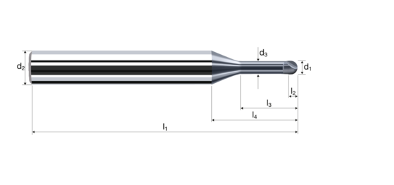 Ball nose end mills Microcut product photo front L