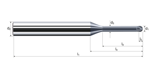 Ball nose end mills Microcut product photo front L