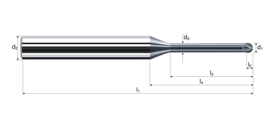 Ball nose end mills Microcut product photo front L