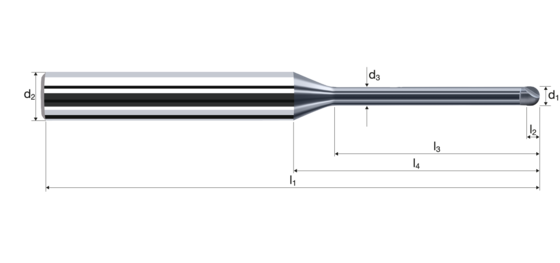 Ball nose end mills Microcut product photo front L