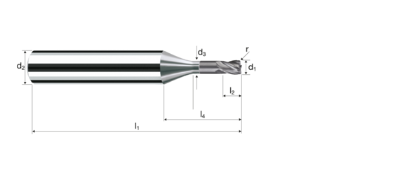 Corner radius end mills ToroX product photo front L