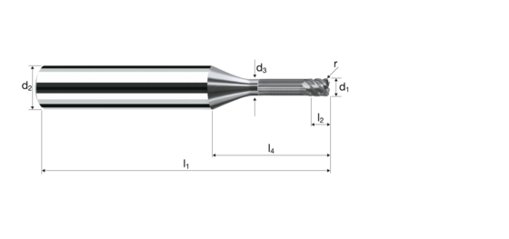 Corner radius end mills XSpeed product photo front L