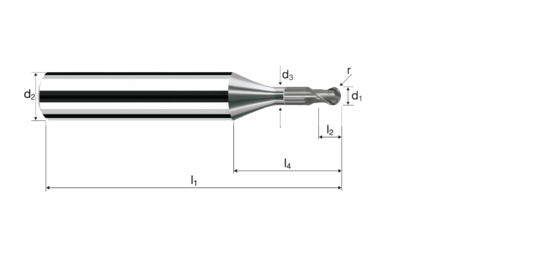 Kugelkopffräser SpheroX Produktbild front L