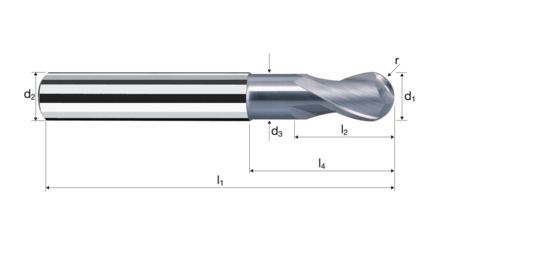 Kugelkopffräser Sphericut Produktbild front L