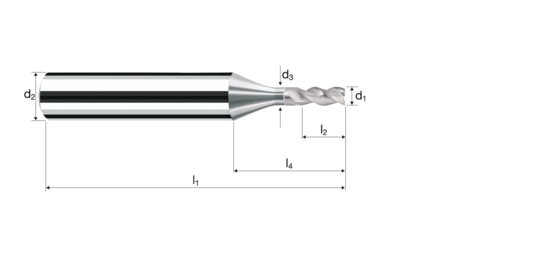 Cylindrical/Square end mills AX product photo front L