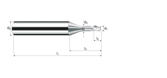 Corner radius end mills AX product photo front L