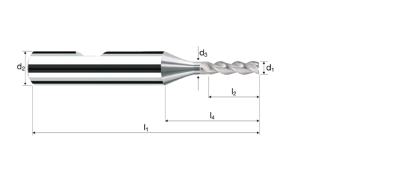 Cylindrical/Square end mills AX product photo front L