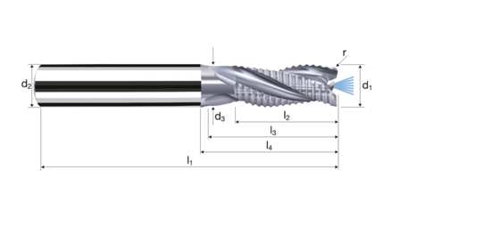 Zylindrische Fräser AX-FPS Produktbild front L