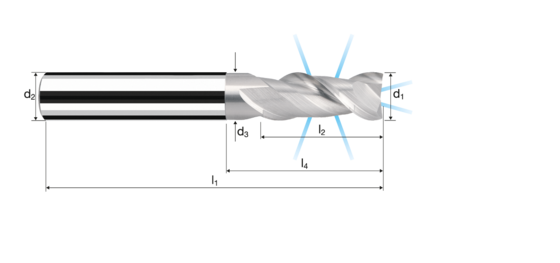 Zylindrische Fräser AX Produktbild front L