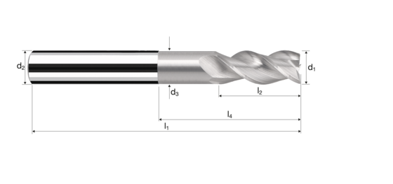 Cylindrical/Square end mills AX product photo front L