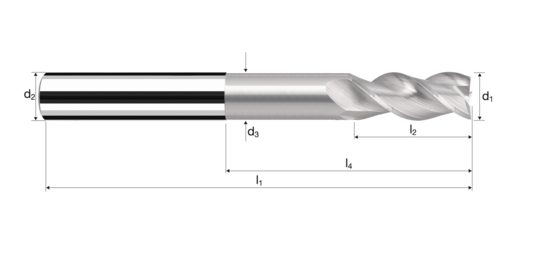 Cylindrical/Square end mills AX product photo front L