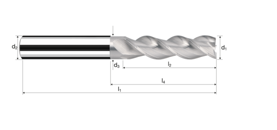 Cylindrical/Square end mills AX product photo front L