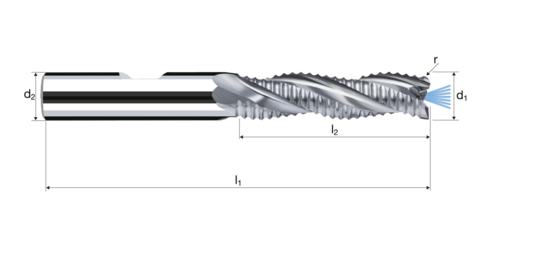 Cylindrical/Square end mills AX-FPS product photo front L