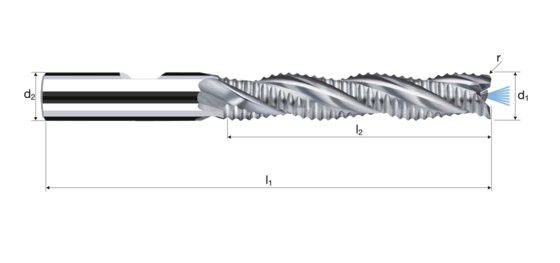 Zylindrische Fräser AX-FPS Produktbild front L