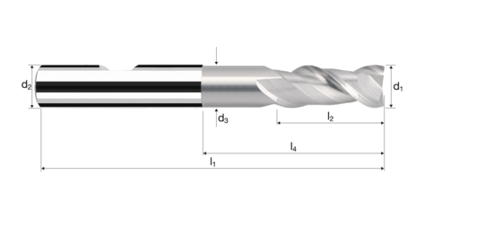 Cylindrical/Square end mills AX product photo front L