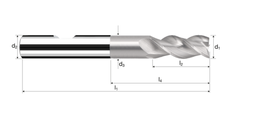 Cylindrical/Square end mills AX product photo front L