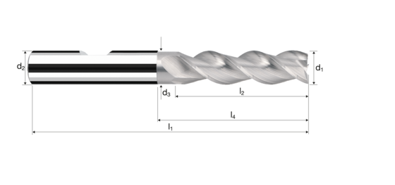 Cylindrical/Square end mills AX product photo front L