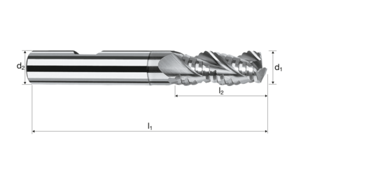 Cylindrical/Square end mills product photo front L