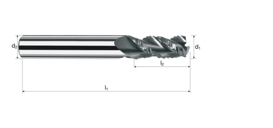 Cylindrical/Square end mills AX product photo front L