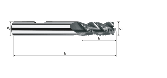 Cylindrical/Square end mills AX product photo front L