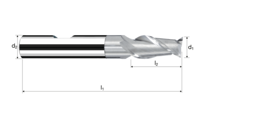 Cylindrical/Square end mills product photo front L