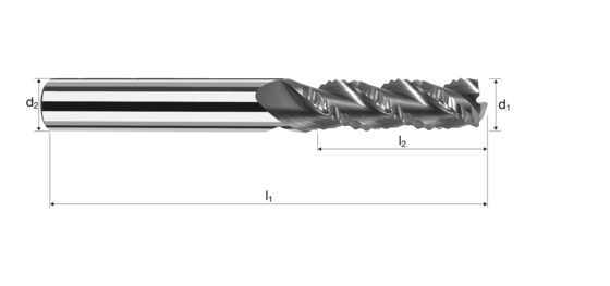 Cylindrical/Square end mills AX product photo front L