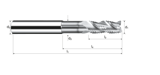 Cylindrical/Square end mills AX product photo front L