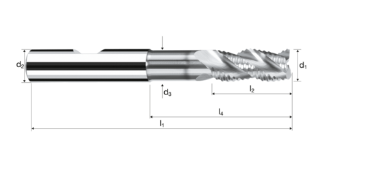 Cylindrical/Square end mills AX product photo front L