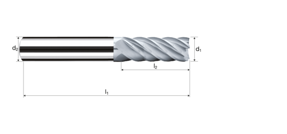 Cylindrical/Square end mills MulticutXA product photo front L