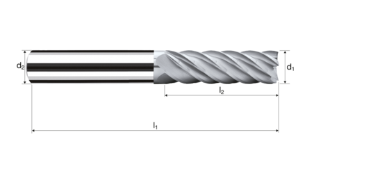 Cylindrical/Square end mills MulticutXA product photo front L