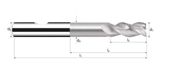 Cylindrical/Square end mills AX product photo front L