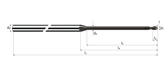 Ball nose end mills Microcut product photo front L