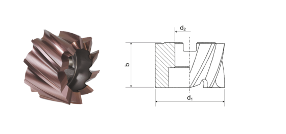 Shell end mills product photo front L