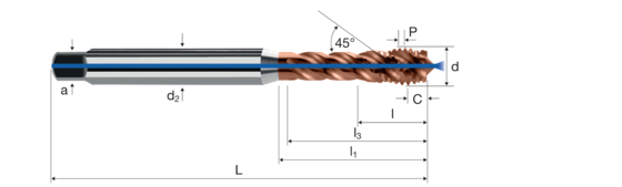 Gewindebohrer Xtap product photo front L